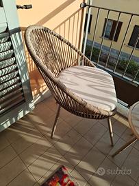 Outsunny Mobili da Giardino in Rattan Sintetico