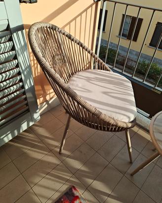 Outsunny Mobili da Giardino in Rattan Sintetico