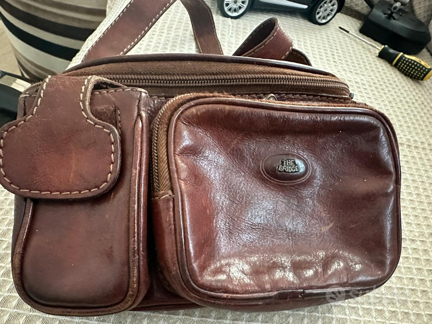 Marsupio in pelle originale the bridge Abbigliamento e Accessori