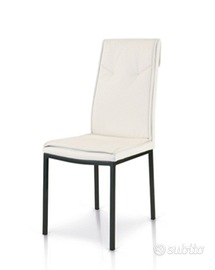 Sedia Ghiaccio -Struttura Metallo -Sedile Ecopelle