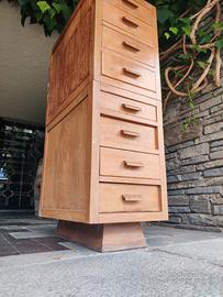 SCHEDARIO ANNI 60 CASSETTIERA UFFICIO VINTAGE