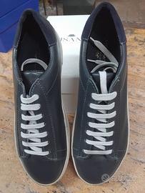 calzature uomo in pelle grigio