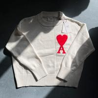 Maglione Ami Bianco - Cuore rosso- Taglia S