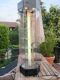 vetrina in plexiglass con luci e porte con chiave.