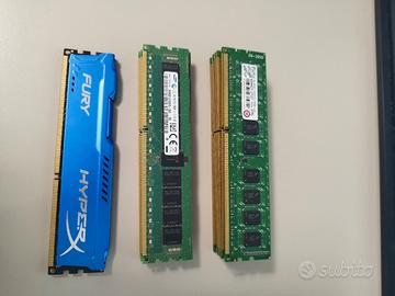 memoria ram da 8 gb e da 4 gb