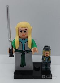 Minifigure Blocks LOTR Woman Elves Soldier NUOVO