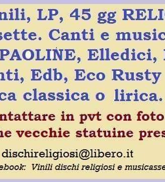 Presepe cometa DISCHI RELIGIOSI/MUSICASSETTE cerc