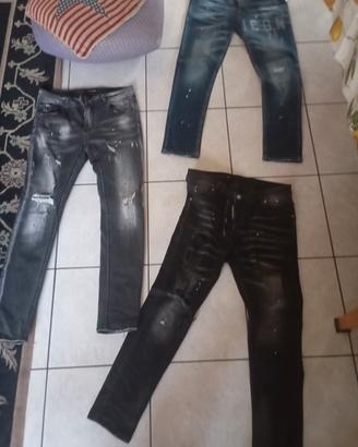 tre paia di jeans Dsquared2 