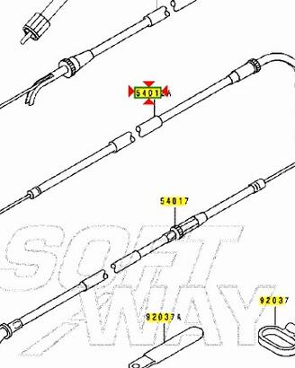 Cavo gas chiusura Kawasaki ZXR R 750 540121421