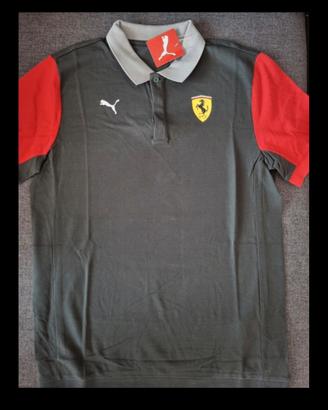 Polo Ferrari Puma grigio rossa taglia M