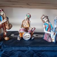 Jazz-Band trio .... statuine dipinte