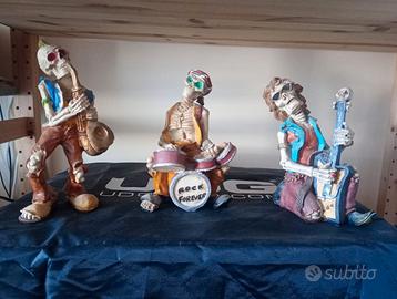 Jazz-Band trio .... statuine dipinte