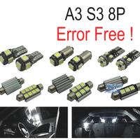 KIT 12 LAMPADE LED INTERNE PER AUDI A3 S3 8 P 06-1