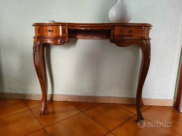 Console da Ingresso Vintage in Legno Intarsiato – 