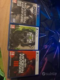 call of duty 1/2/3 modern warfare + COD Ghost