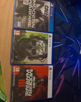 call of duty 1/2/3 modern warfare + COD Ghost