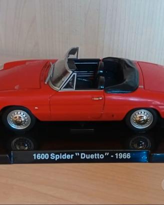 Modellino Auto Alfa Romeo 1600 Spider Duetto 1966