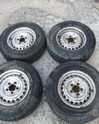 5 Cerchi IN ferro usati vw t3-doka 5,5,x14 5 fori