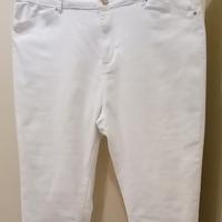 pantaloni bianchi donna taglia 50 