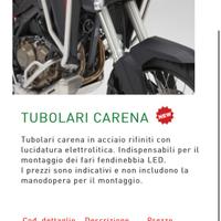 Tubolari Carena Africa Twin Adventure Sports