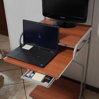 Mobile porta computer con ruote e piano estraibile