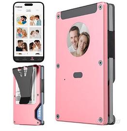 Portafoglio Slim Wallet testo carte credito RFID