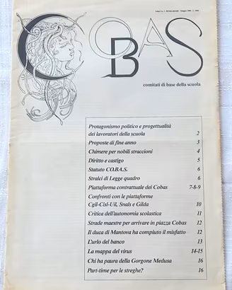 Rivista COBAS Anno 1 N. 1 Maggio 1988