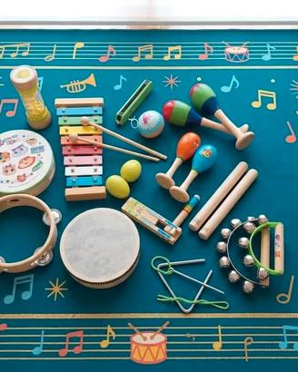 Lotto Strumenti Musicali Giocattolo in Legno