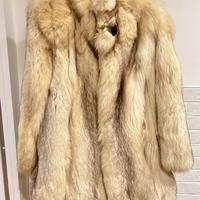 Pelliccia vera volpe bianca/avorio Made in Italy