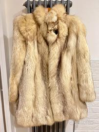 Pelliccia vera volpe bianca/avorio Made in Italy