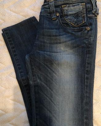 Jeans skinny dal lavaggio blu vita bassa  tgXS/S