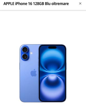 Iphone 16 blu 128gb