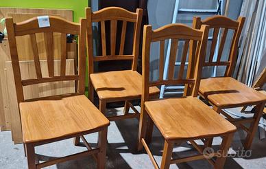 Codice: 266823  SET 4 SEDIE IN LEGNO MASSELLO  ♦Po