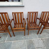 Sedie da giardino in legno teak
