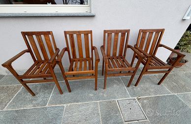 Sedie da giardino in legno teak