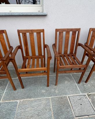 Sedie da giardino in legno teak