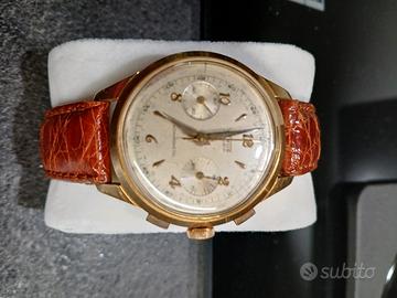 Cronografo Venus 17 rubis placcato oro 