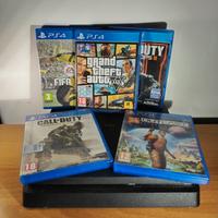 PS4 (ps4 Slim) Nera + 5 giochi 