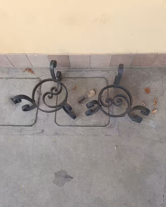 porta vasi in vero ferro battuto 