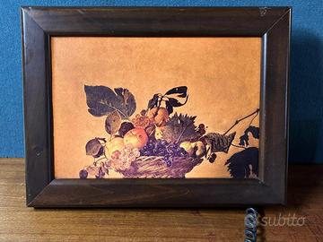 Quadro Canestra di frutta di Caravaggio luminosa