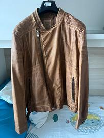 Giubbotto Guess uomo biker ecopelle cognac tg L