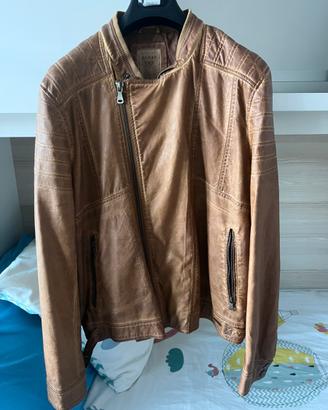 Giubbotto Guess uomo biker ecopelle cognac tg L