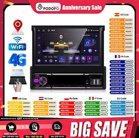 stereo auto con dispay a scomparsa