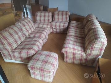 7 poltroncine moduli 1 pouf 