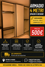Armadio 4 metri con ante scorrevoli