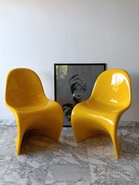 VERNER PANTON 2 Sedie in vetro resina by VITRA