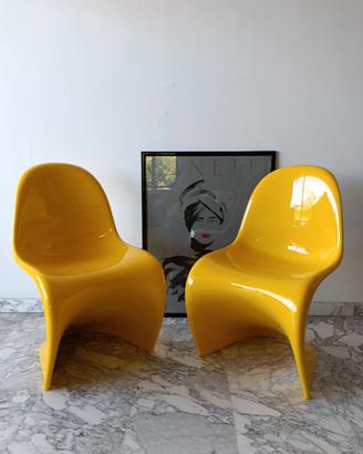 VERNER PANTON 2 Sedie in vetro resina by VITRA