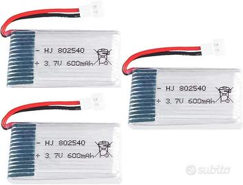 Set 3 Batterie LiPo 3.7V 600mAh per Syma X5 RC