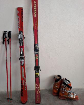 Set Sci, sciHead, Volkl Carver, scarponi e bastoni