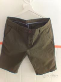 pantaloncini verde militare in cotone taglia 56